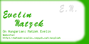 evelin matzek business card